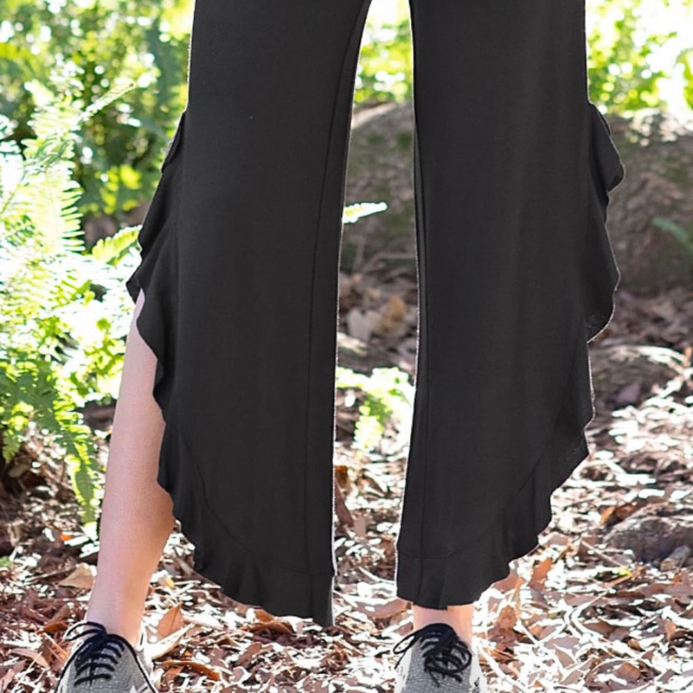 Matilda Jane Dream Chaser Cascading Ruffle Pant Black Size L